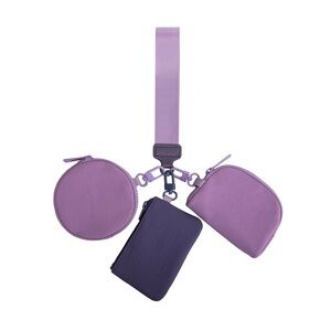 Purple Multi-Pouch Set with Strap
